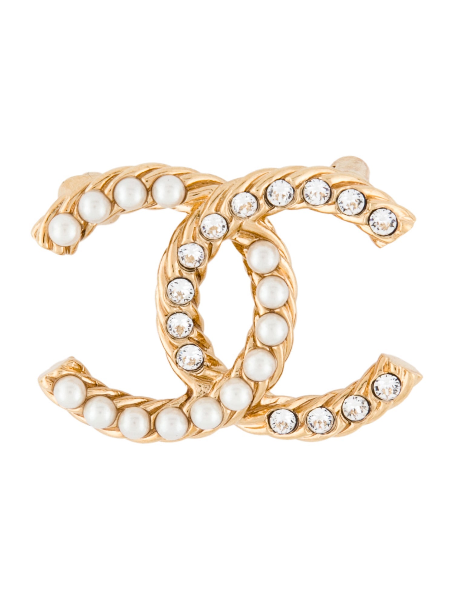 Chanel 2023 Strass CC Brooch